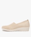 Mocassins femme confort unis en mesh à semelle compensée